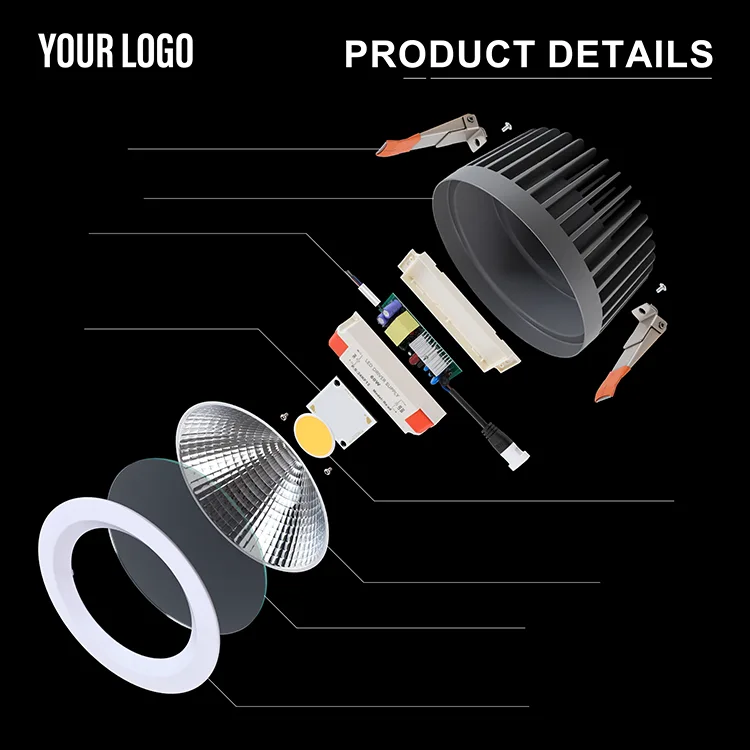 Downlight LED COB de alta potencia SKD