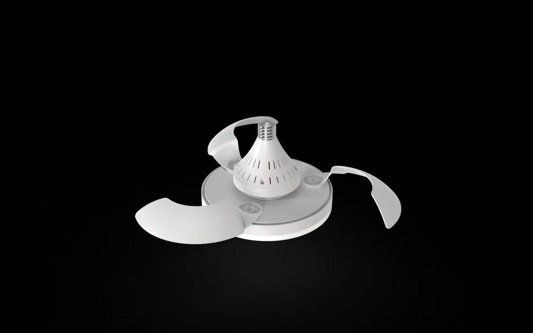 Luz de ventilador ovni, ventilador de techo de encabezado de luz, 3 colores 3000k-6500k